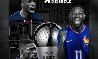 登贝莱加冕世界足球先生成90后首人，最佳男足阵容引争议