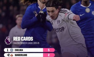 蓝军变红军！切尔西本赛季英超已5红 或破队史尴尬纪录